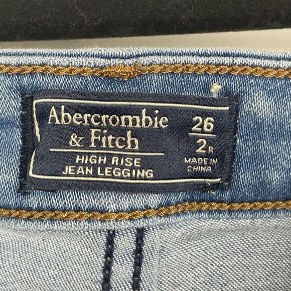Abercrombie & Fitch Distressed High Rise Denim Jeggings - Women’s 26 - Picture 10 of 14
